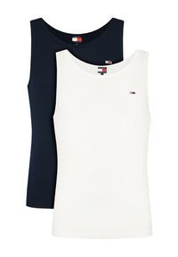 Tommy Jeans Komplet 2 tank topów DM0DM20769 Kolorowy Slim Fit. Materiał: bawełna. Wzór: kolorowy