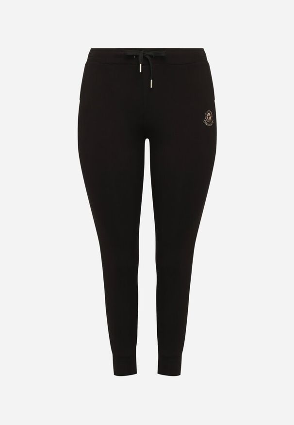 Born2be - Czarne Klasyczne Spodnie Dresowe o Kroju Joggerów Lerive. Okazja: na co dzień. Kolor: czarny. Materiał: dresówka. Styl: klasyczny