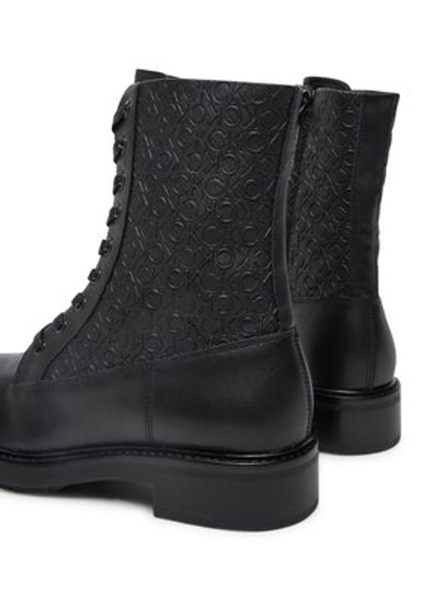 Calvin Klein Trzewiki HW0HW02194 Czarny. Kolor: czarny. Materiał: skóra