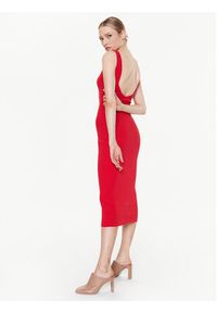 MMC STUDIO - MMC Studio Sukienka dzianinowa Light Skin Czerwony Slim Fit. Kolor: czerwony. Materiał: wiskoza #4