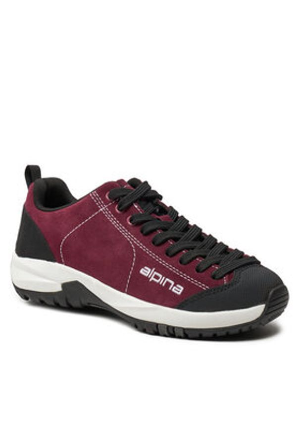 Alpina Trekkingi Diamond 636H-3 Bordowy. Kolor: czerwony. Materiał: skóra