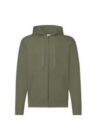 FRUIT OF THE LOOM - Klasyczna Kurtka Z Kapturem Dla Dorosłych Unisex. Typ kołnierza: kaptur. Kolor: zielony