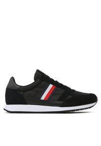 TOMMY HILFIGER - Tommy Hilfiger Sneakersy Runner Lo Vintage Mix FM0FM03431 Czarny. Kolor: czarny. Materiał: materiał #6