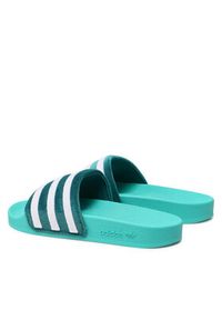 Adidas - adidas Klapki adilette W GX3371 Zielony. Kolor: zielony. Materiał: materiał