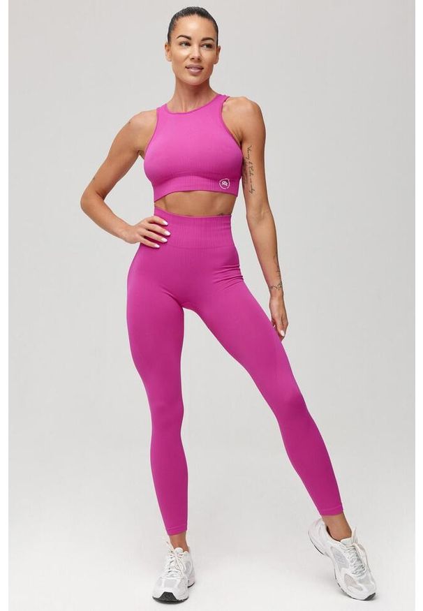 ROUGH RADICAL - Damskie legginsy treningowe seamless Rough Radical LINEA. Kolor: różowy. Sport: fitness