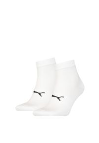 Skarpety Puma Sport Quarter Light, 2 pary białych. Kolor: wielokolorowy, biały, czarny. Materiał: poliamid, poliester, elastan. Sport: bieganie #1