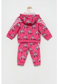 adidas Performance dres dziecięcy kolor różowy. Kolor: różowy. Materiał: dresówka #4