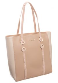 Torebka damska shopper bag Monnari 0950 róż. Kolor: różowy. Materiał: skórzane. Styl: klasyczny #1