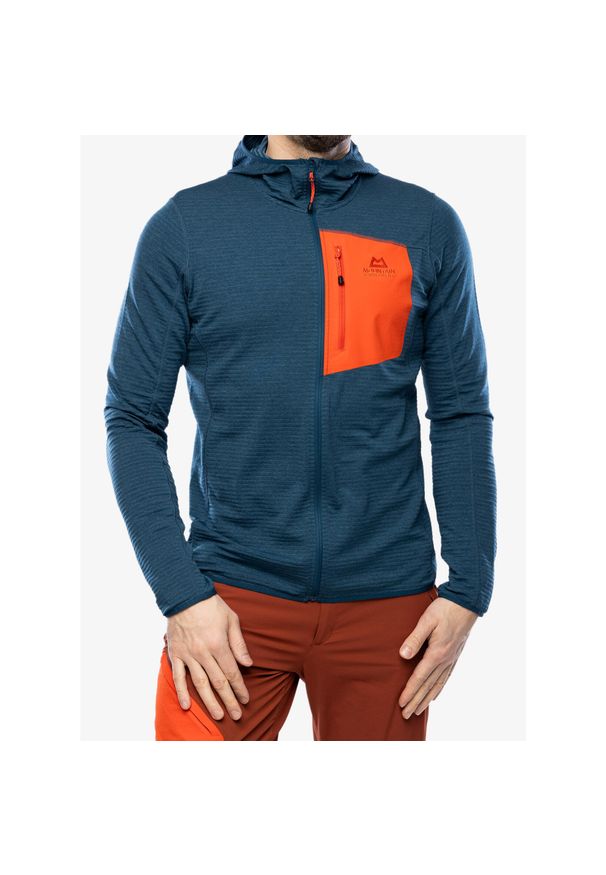 MOUNTAIN EQUIPMENT - Bluza wspinaczkowa męska Mountain Equipment Lumiko Hooded Jacket. Kolor: pomarańczowy, wielokolorowy, zielony