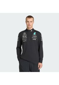 Adidas - Bluza MERCEDES - AMG PETRONAS FORMULA 1 TEAM ENGINEERS QUARTER ZIP. Kolor: czarny. Materiał: dzianina. Długość rękawa: długi rękaw. Sport: fitness #1