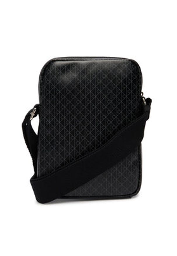 Calvin Klein Saszetka Emblem Aop Coated Slim Reporter LV04D3334G Czarny. Kolor: czarny. Materiał: skóra