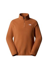 Bluza męska The North Face Glacier 1/4 Zip Fleece 0A8D0QBOE1 - brązowa. Kolor: brązowy. Materiał: dzianina, poliester, polar. Styl: klasyczny. Sport: narciarstwo #1