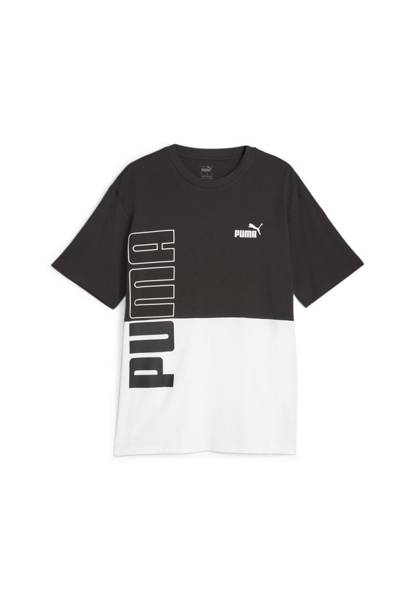 Puma Koszulka Power Colorblock 67590901. Kolor: biały, wielokolorowy, czarny