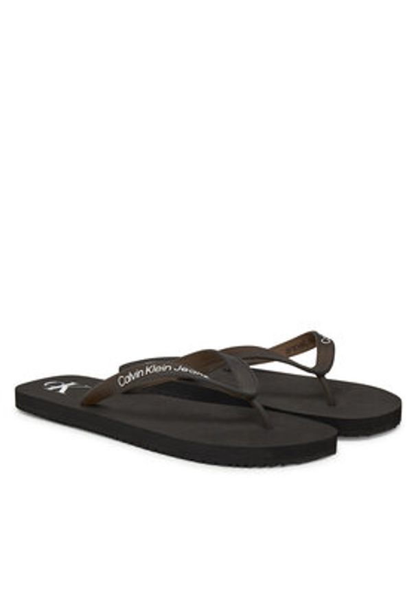 Calvin Klein Jeans Japonki Beach Sandal Transparent Tpu YM0YM01267 Czarny. Kolor: czarny. Materiał: syntetyk