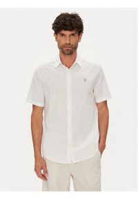 U.S. Polo Assn. Koszula MUP3254 Biały Regular Fit. Typ kołnierza: polo. Kolor: biały. Materiał: bawełna
