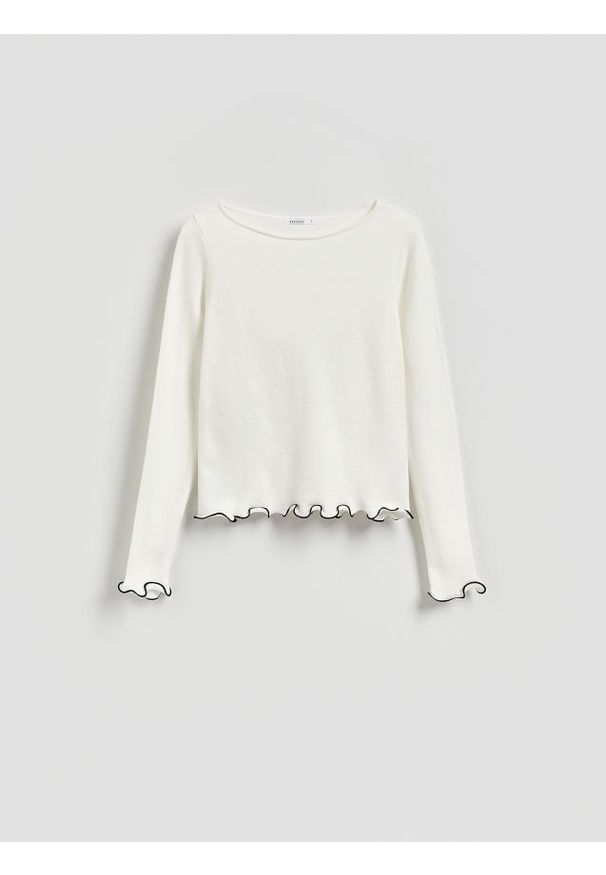 Reserved - Sweter z wiskozą - złamana biel. Materiał: wiskoza