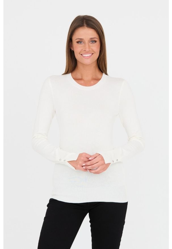 Guess - GUESS Beżowy damski cienki sweter, Rozmiar XS. Kolor: beżowy