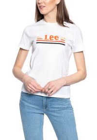 Lee - DAMSKI T-SHIRT LEE ESSENTIAL SLIM TEE BRIGHT WHITE L41HEPLJ #4