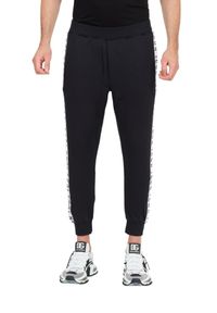 DSQUARED2 Czarne męskie spodnie dresowe Relax Dan Fit, Rozmiar M. Kolor: czarny. Materiał: dresówka #5