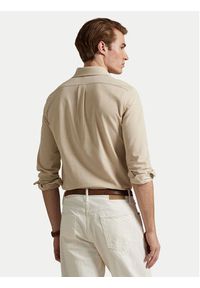 Polo Ralph Lauren Koszula 710979488004 Beżowy Regular Fit. Typ kołnierza: polo. Kolor: beżowy. Materiał: bawełna #7