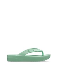 Japonki damskie Crocs Classic Platform. Kolor: zielony. Materiał: syntetyk, materiał. Obcas: na platformie