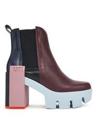 United Nude Botki Grip Chelsea Mid IV 1095992516 Bordowy. Kolor: czerwony. Materiał: skóra