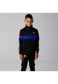 Dres piłkarski dziecięcy FC Barcelona 24/25. Kolor: czarny. Materiał: dresówka. Styl: sportowy #2