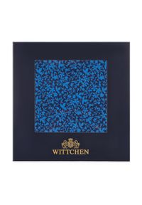 Wittchen - Poszetka jedwabna we wzory niebiesko-biała. Kolor: biały, wielokolorowy, niebieski. Materiał: jedwab #3