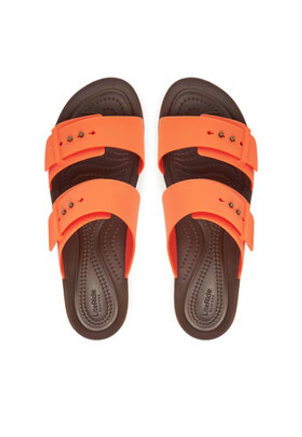 Crocs Klapki Brooklyn Cork Buckle 211252 Pomarańczowy. Kolor: pomarańczowy