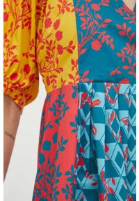 Weekend Max Mara sukienka bawełniana mini rozkloszowana. Materiał: bawełna. Długość rękawa: krótki rękaw. Typ sukienki: rozkloszowane. Długość: mini #3