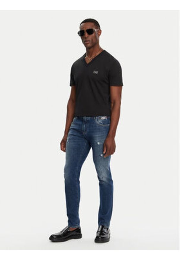 DOLCE & GABBANA - Dolce&Gabbana T-Shirt G8PT2T G7F2I Czarny Regular Fit. Kolor: czarny. Materiał: bawełna