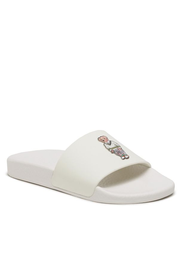 Klapki Polo Ralph Lauren Polo Slide 809892944002 White. Kolor: biały