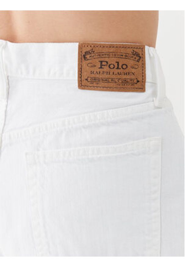 Polo Ralph Lauren Szorty jeansowe 211903421001 Biały Regular Fit. Kolor: biały. Materiał: bawełna, jeans