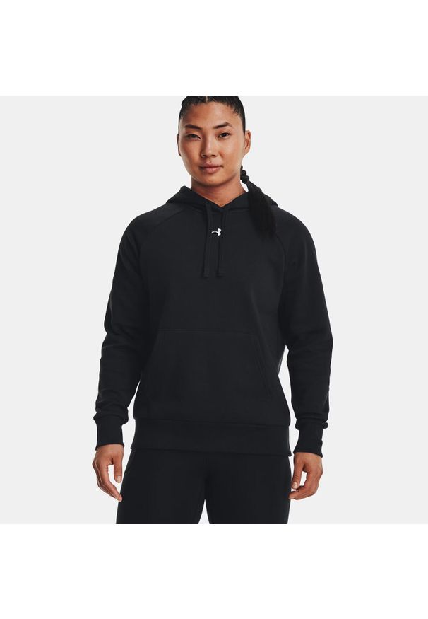 Under Armour - Bluza fitness damska UNDER ARMOUR Rival Fleece z kapturem. Typ kołnierza: kaptur. Kolor: czarny. Sport: fitness