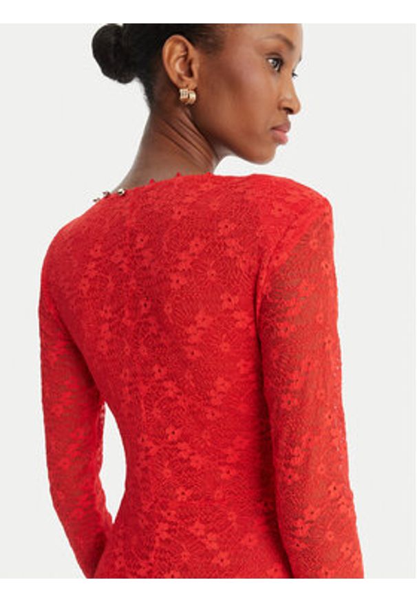 BARDOT - Bardot Sukienka koktajlowa Zenia 60239DB Czerwony Slim Fit. Kolor: czerwony. Materiał: syntetyk. Styl: wizytowy