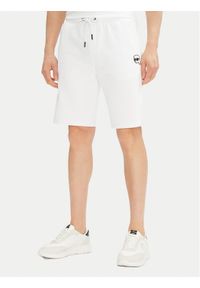 Karl Lagerfeld - KARL LAGERFELD Szorty sportowe 705014 552900 Biały Regular Fit. Kolor: biały. Materiał: bawełna. Styl: sportowy
