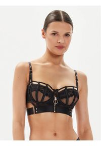 Hunkemöller Biustonosz z fiszbiną Sable 205531 Czarny. Kolor: czarny. Materiał: syntetyk #1