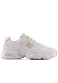 Buty New Balance MR530SYA - białe. Kolor: biały. Materiał: materiał, skóra, syntetyk. Szerokość cholewki: normalna. Sezon: lato