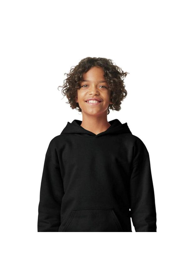 GILDAN - Bluza Dziecięca Softstyle Plain Fleece Midweight Hoodie. Kolor: czarny