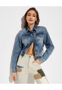 SER.O.YA NEW YORK - Jeansowa kurtka o krótkim kroju Cleo. Kolor: niebieski. Materiał: jeans. Długość: krótkie