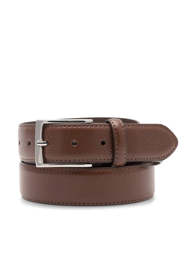 Gino Rossi Pasek Męski 3M2-002-AW23 Brązowy. Kolor: brązowy. Materiał: skóra