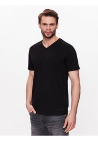 Volcano T-Shirt Slit M02370-S23 Czarny Regular Fit. Kolor: czarny. Materiał: bawełna #1