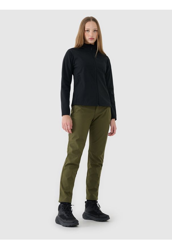 4f - 4F Wysokie buty trekkingowe SPEED HIKER z membraną damskie - czarne 37. Kolor: czarny. Materiał: materiał, guma. Szerokość cholewki: normalna