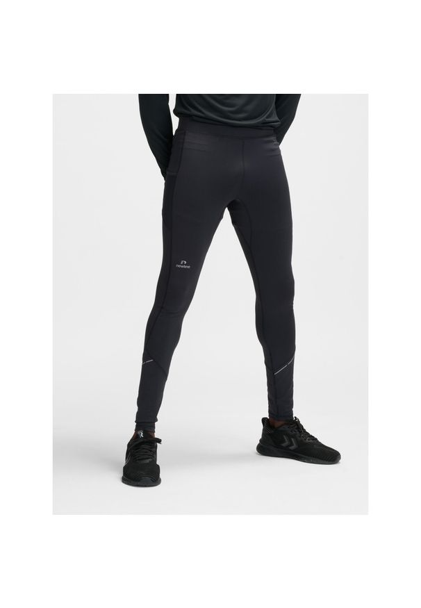 NewLine - Legginsy Newline Race. Kolor: czarny. Materiał: dresówka