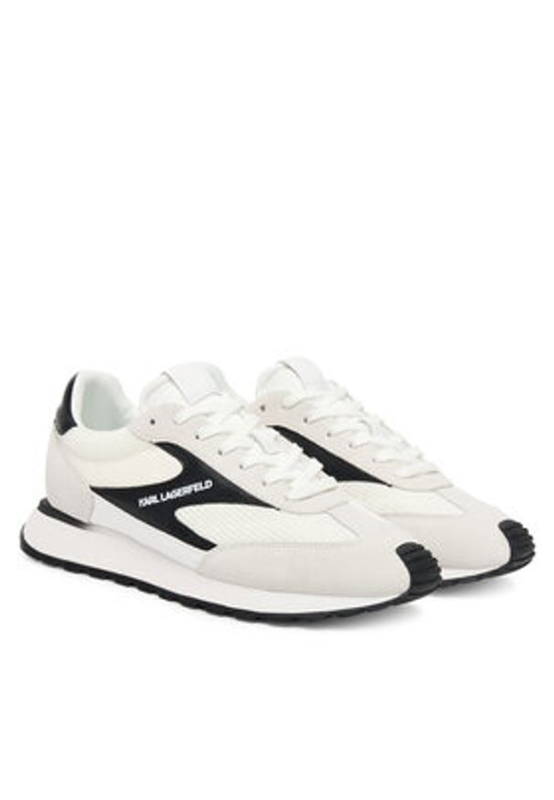 Karl Lagerfeld - KARL LAGERFELD Sneakersy KL51124E Biały. Kolor: biały. Materiał: zamsz, skóra