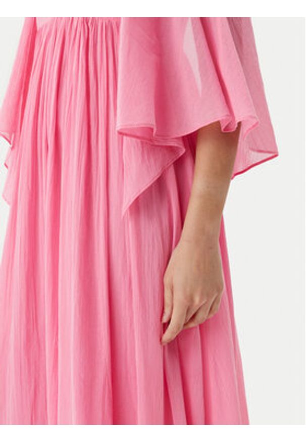 Pinko - PINKO Sukienka letnia Io Canto Abito 104950 A2G4 Różowy Relaxed Fit. Kolor: różowy. Materiał: bawełna. Sezon: lato