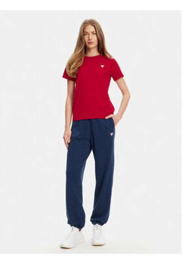 Guess T-Shirt W4YI10 J1314 Czerwony Regular Fit. Kolor: czerwony. Materiał: bawełna