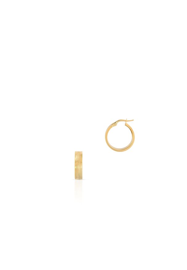 W.KRUK - Kolczyki złote koła. Materiał: złote. Kolor: złoty. Wzór: aplikacja