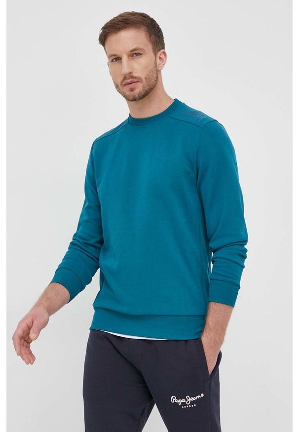 Colmar bluza męska kolor zielony z nadrukiem. Okazja: na co dzień. Kolor: zielony. Materiał: dzianina. Wzór: nadruk. Styl: casual