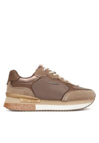 Pepe Jeans Sneakersy Rusper Glam W PLS600008 Brązowy. Kolor: brązowy. Materiał: materiał
